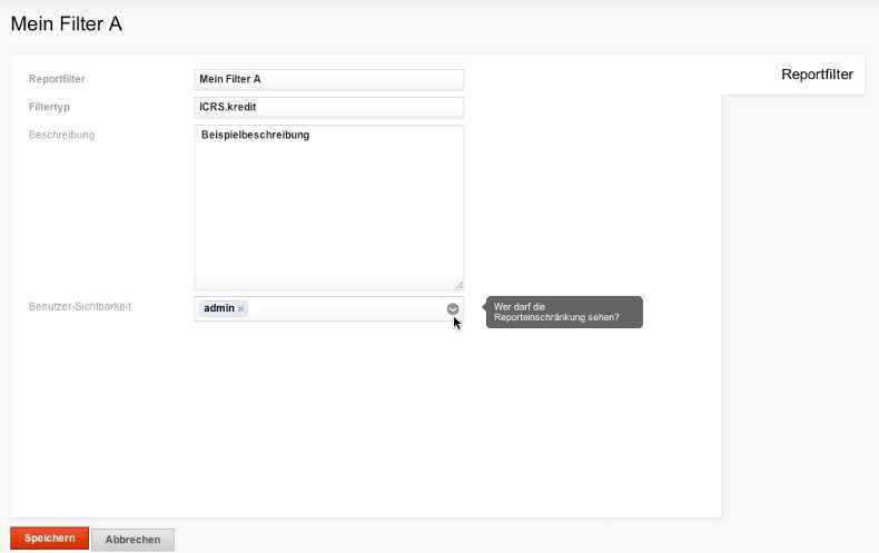 Abfragefilter editieren