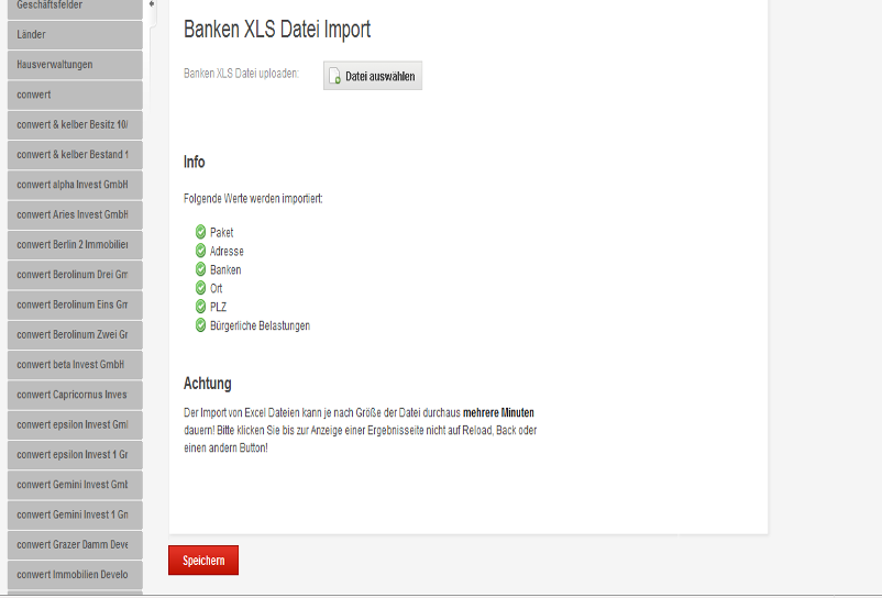 Bankenzahlen Import